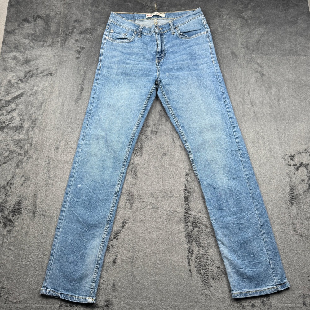 Levis 502 Boys Size 18 Reg W29 L29 Regular Taper Jeans Light Wash Denim